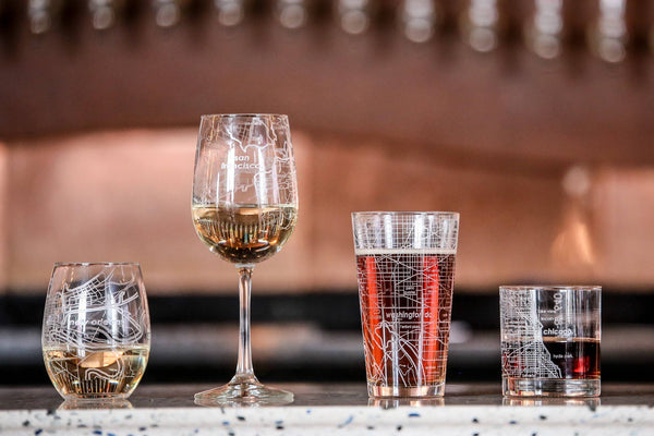 Knoxville TN Map Pint Glass