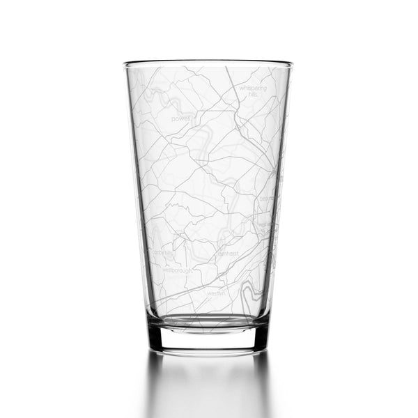 Knoxville TN Map Pint Glass