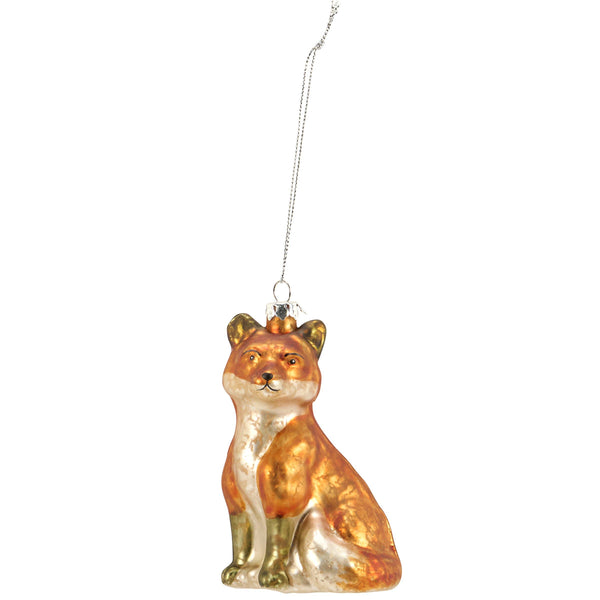 Fox Glass Ornament