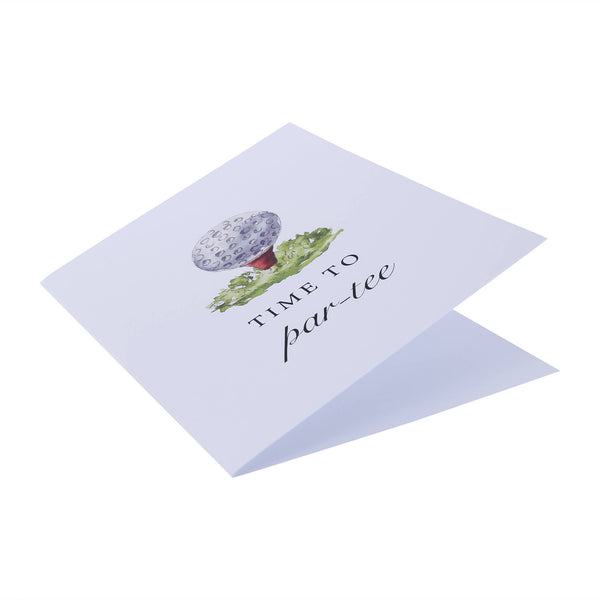 Time To Par-Tee Golfing Greeting Card Golf Celebration Card