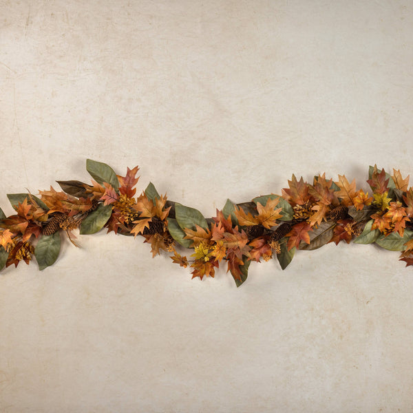 6' HARVEST MIXED LEAF GARLAND