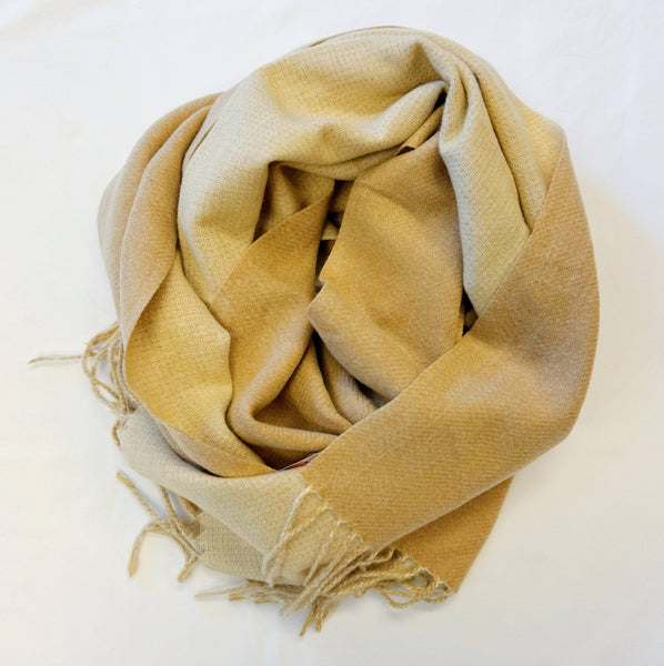 Double Sided Reversible Scarf: Beige