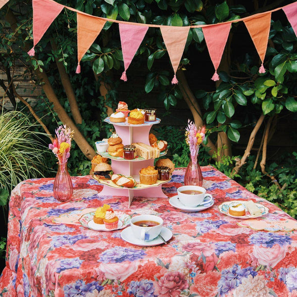 Pink Fabric Bunting Decoration - 10ft, Barbie Party
