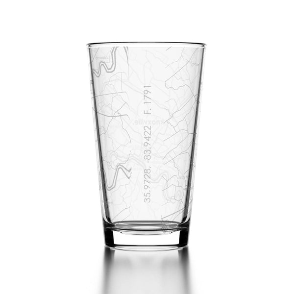 Knoxville TN Map Pint Glass