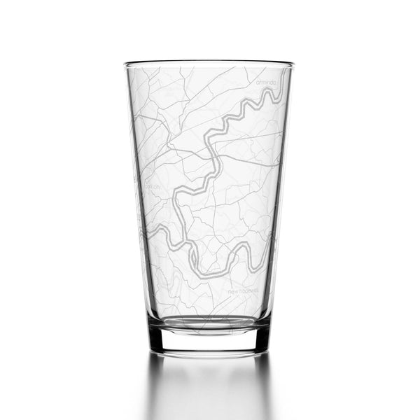 Knoxville TN Map Pint Glass