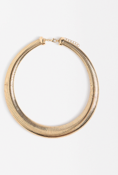 Omega Tobogas Cobra MEGA- Collar necklace- Stainless Steel : Gold plated