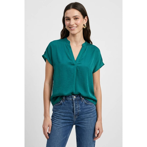 Drop Shoulder Regular Blouse: Khaki / S