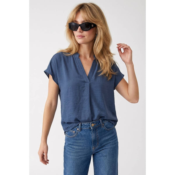 Drop Shoulder Regular Blouse: Khaki / L