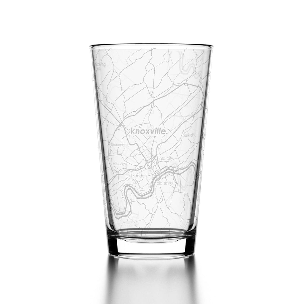 Knoxville TN Map Pint Glass