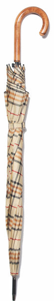 Tan Tartan Maple Crook Umbrella