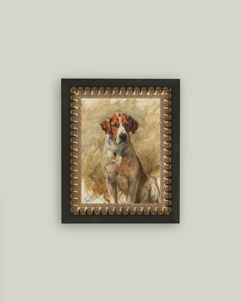 Study of a Hound Framed Antique Art: 5x7