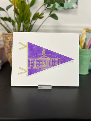 James Madison - Woodrow Wilson Hall Pennant Print, Harrisonburg, Virginia