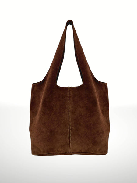 Giannina 221024 Suede Leather Shoulder Bag: Leather