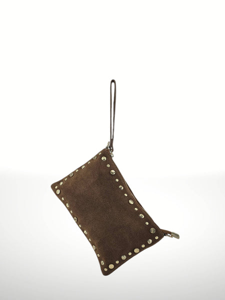 Uniles 250315 suede leather handbag: Leather