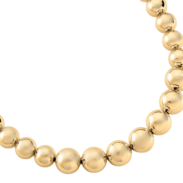 Elysium- Bead Choker Necklace- Steel 14K-Waterproof -: Gold