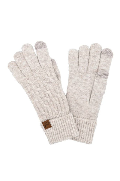 C.C Chain Link Cable Gloves: Gray