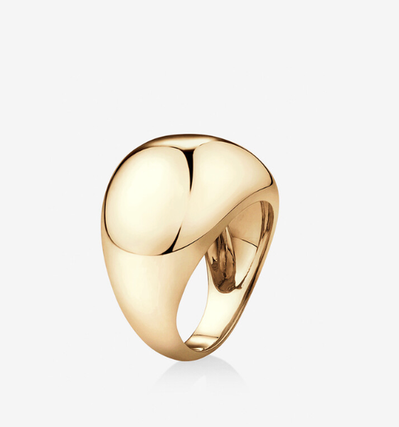 Max Dome Ring- Stainless Steel Waterproof 14K: Silver / 8