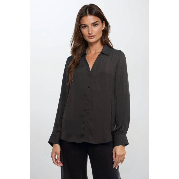 Neck Shirt With Open Seam Sleeve: Mauve / S