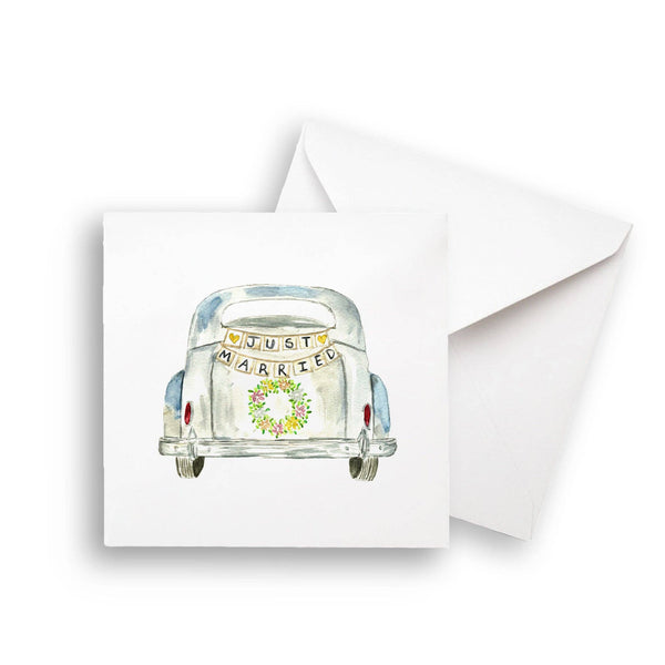 Just Married Car Tea Towel