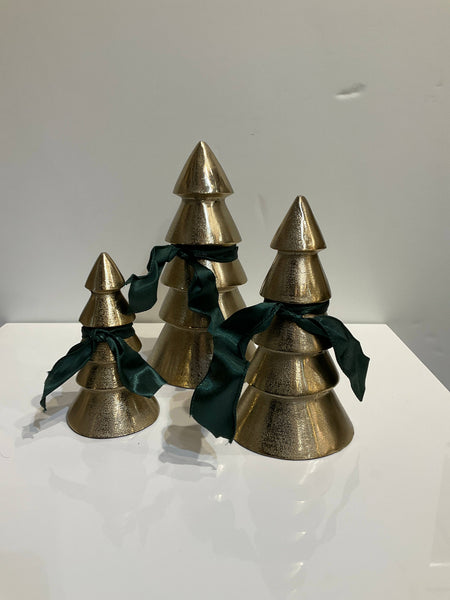 Gold Metal Holiday Tree Set