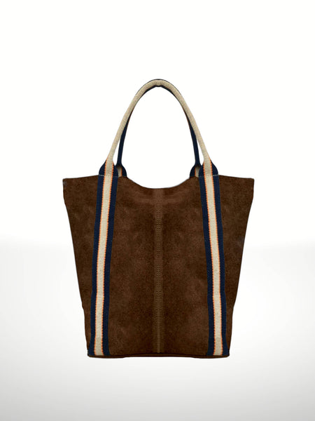 Melody Suede Leather Tote Bag 221890: Dark red