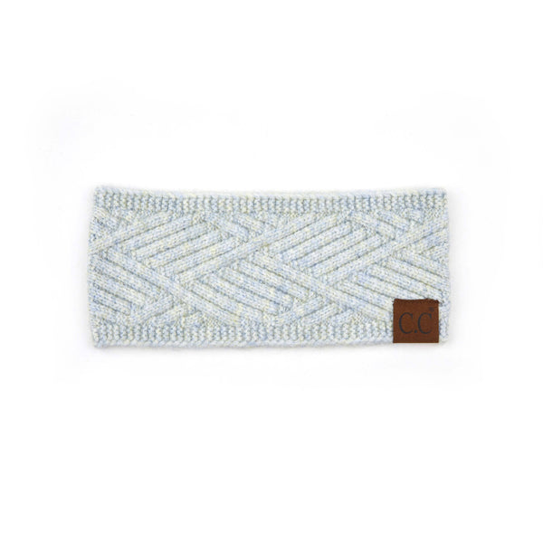 C.C Diagonal Stripe Crisscross Pattern Headwrap: Beige