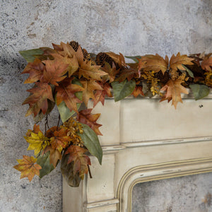 6' HARVEST MIXED LEAF GARLAND