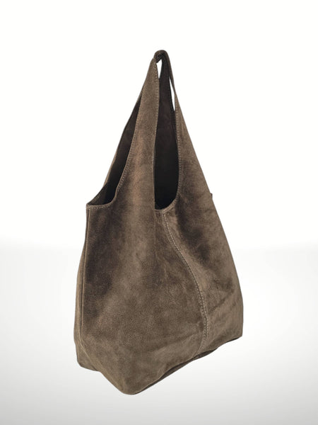 Giannina 221024 Suede Leather Shoulder Bag: Leather