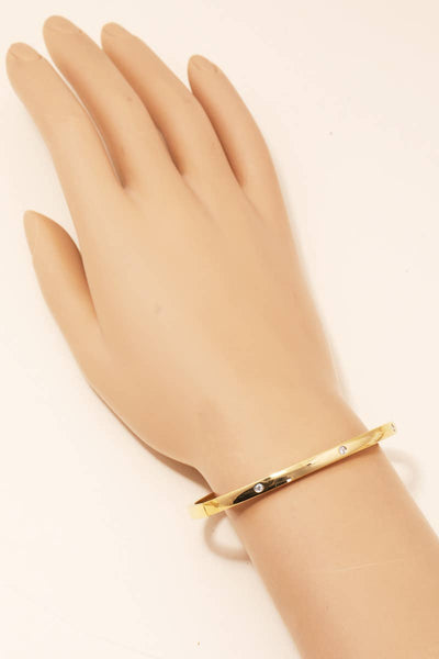 Studded Bangle Bracelet - Gold