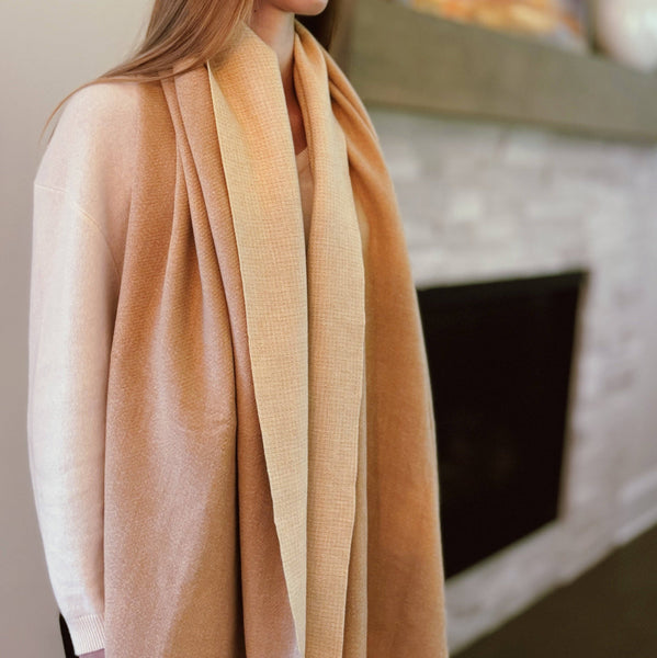 Double Sided Reversible Scarf: Beige