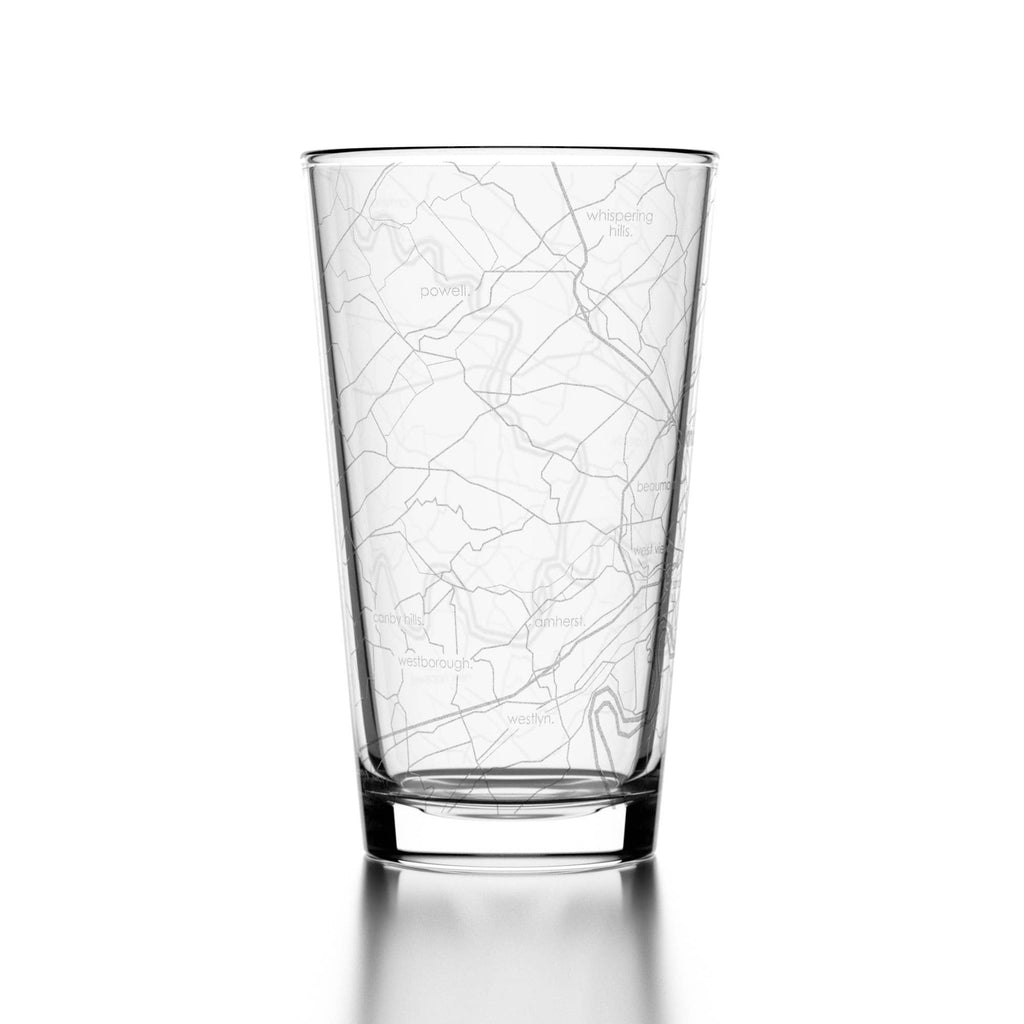 Knoxville TN Map Pint Glass