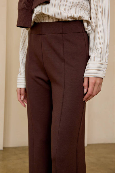 Scuba Wide Leg Pants: Brown