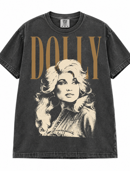 Dolly Parton Comfort Colors Shirt, Retro Country Music Tee: Pepper / Comfort Colors / L