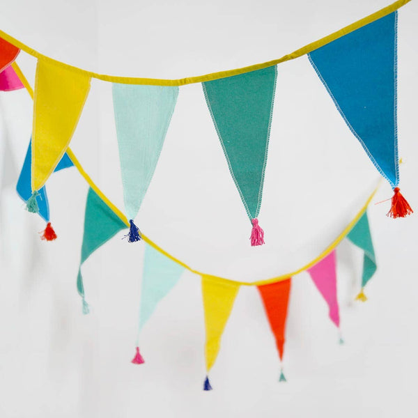 Rainbow Fabric Bunting Decoration - 10ft