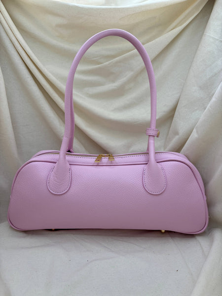 Genuine Leather East-West Bag: Taupe
