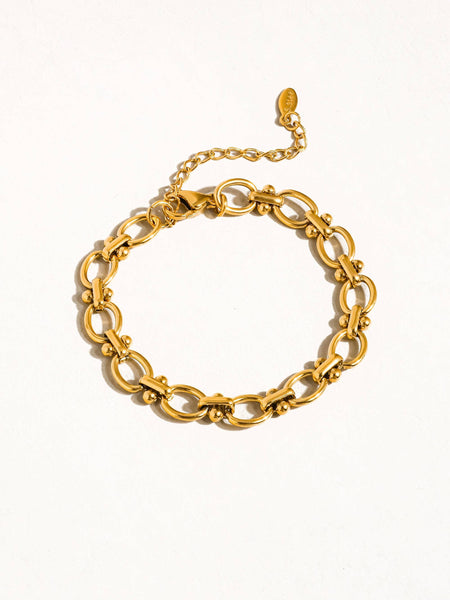 Non-Tarnish Braided Chain Bracelet: Gold