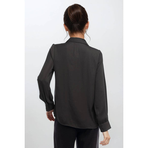 Neck Shirt With Open Seam Sleeve: Mauve / S
