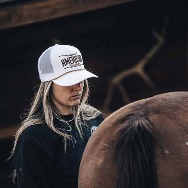 Longhorn Hat: Gray/White