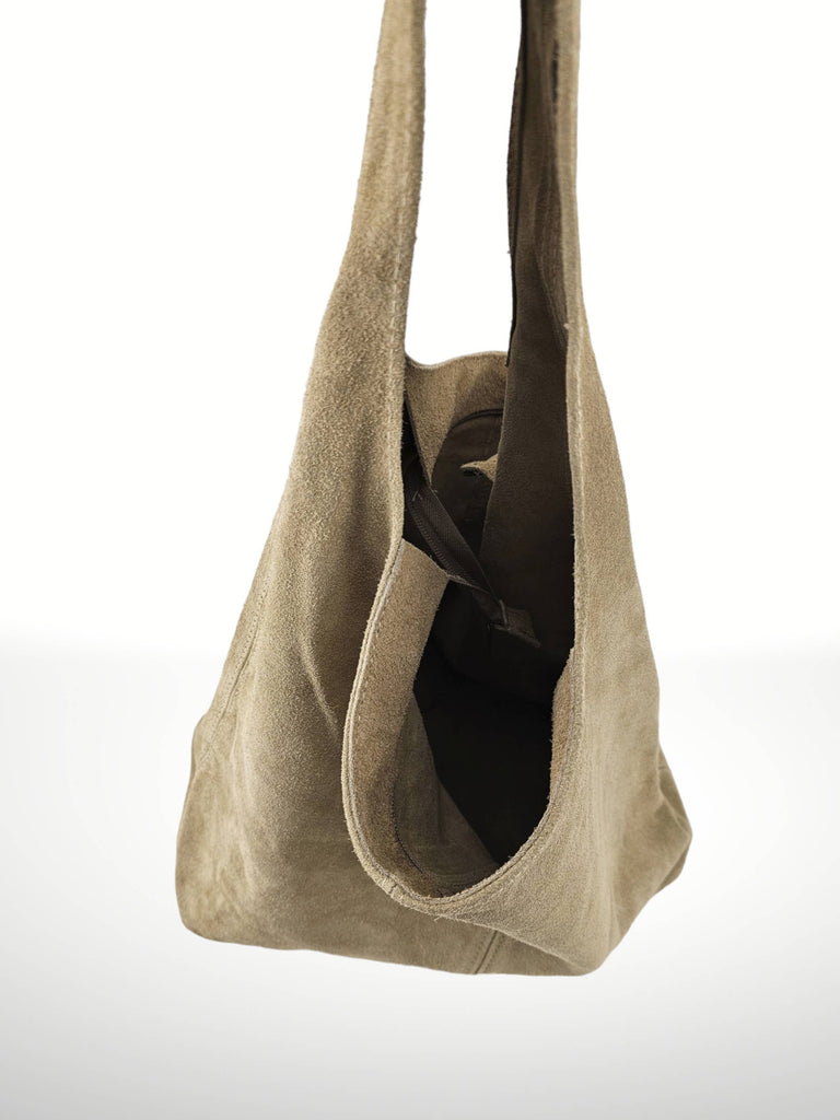Suede Leather Bag: Leather