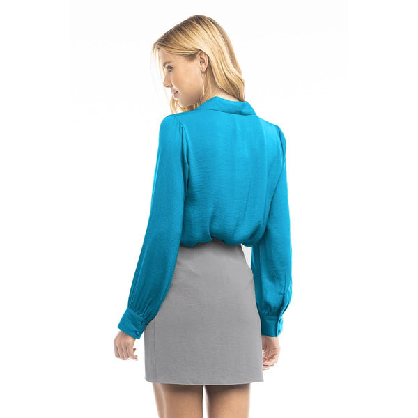 Neck Shirt With Open Seam Sleeve: Mauve / S