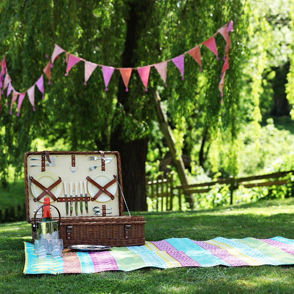 Pink Fabric Bunting Decoration - 10ft, Barbie Party