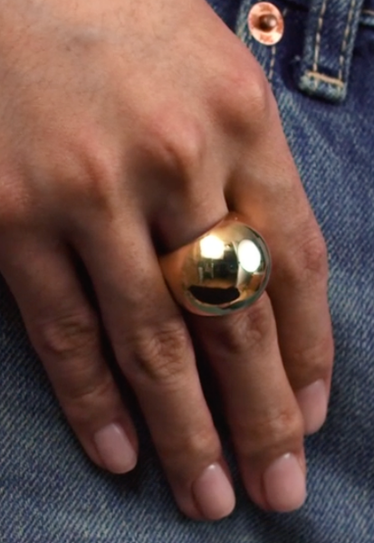 Max Dome Ring- Stainless Steel Waterproof 14K: Silver / 8