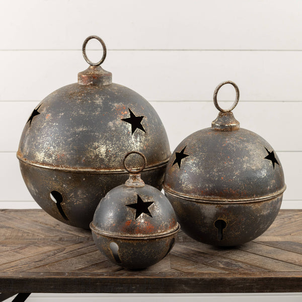 16" Grey Star Sleigh Bell