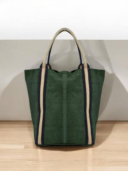 Melody Suede Leather Tote Bag 221890: Leather