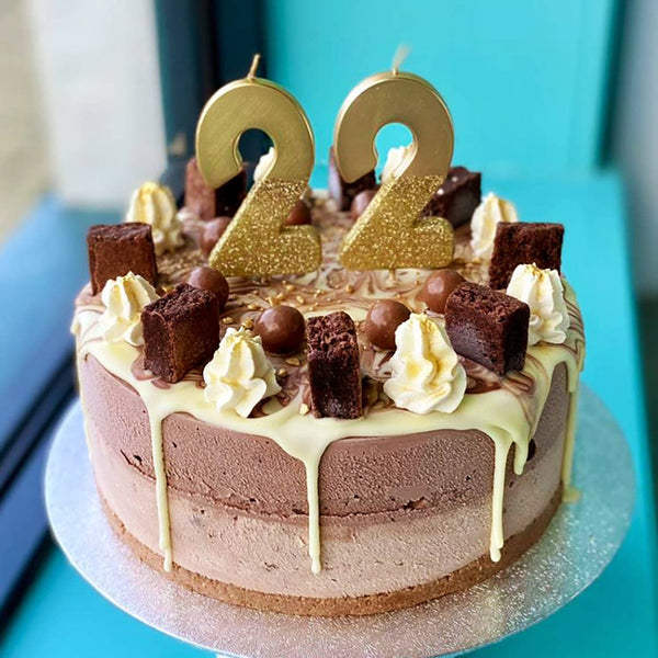 Gold Glitter 0-9 Number Candles