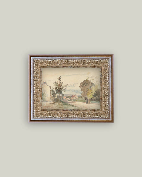 The Road From Versailles Framed Antique Art: 7x5