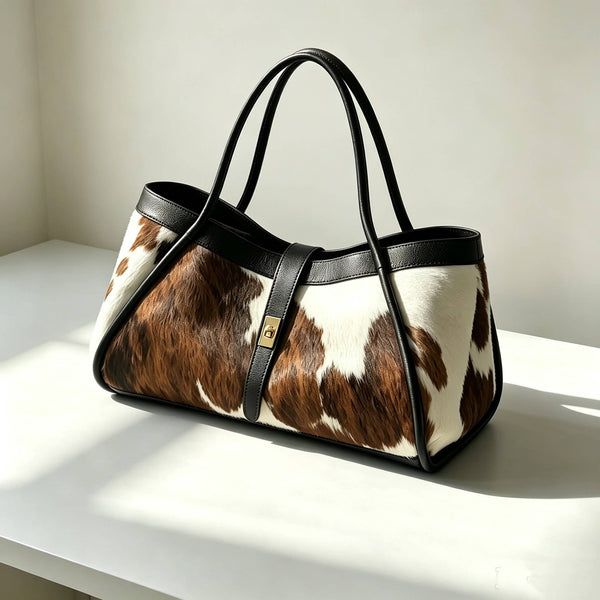 Genuine Calf Hair & Togo Leather Bag