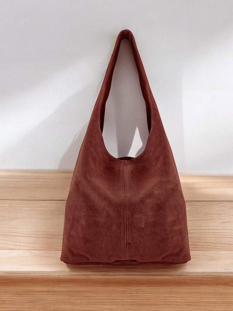 Suede Leather Bag: Leather