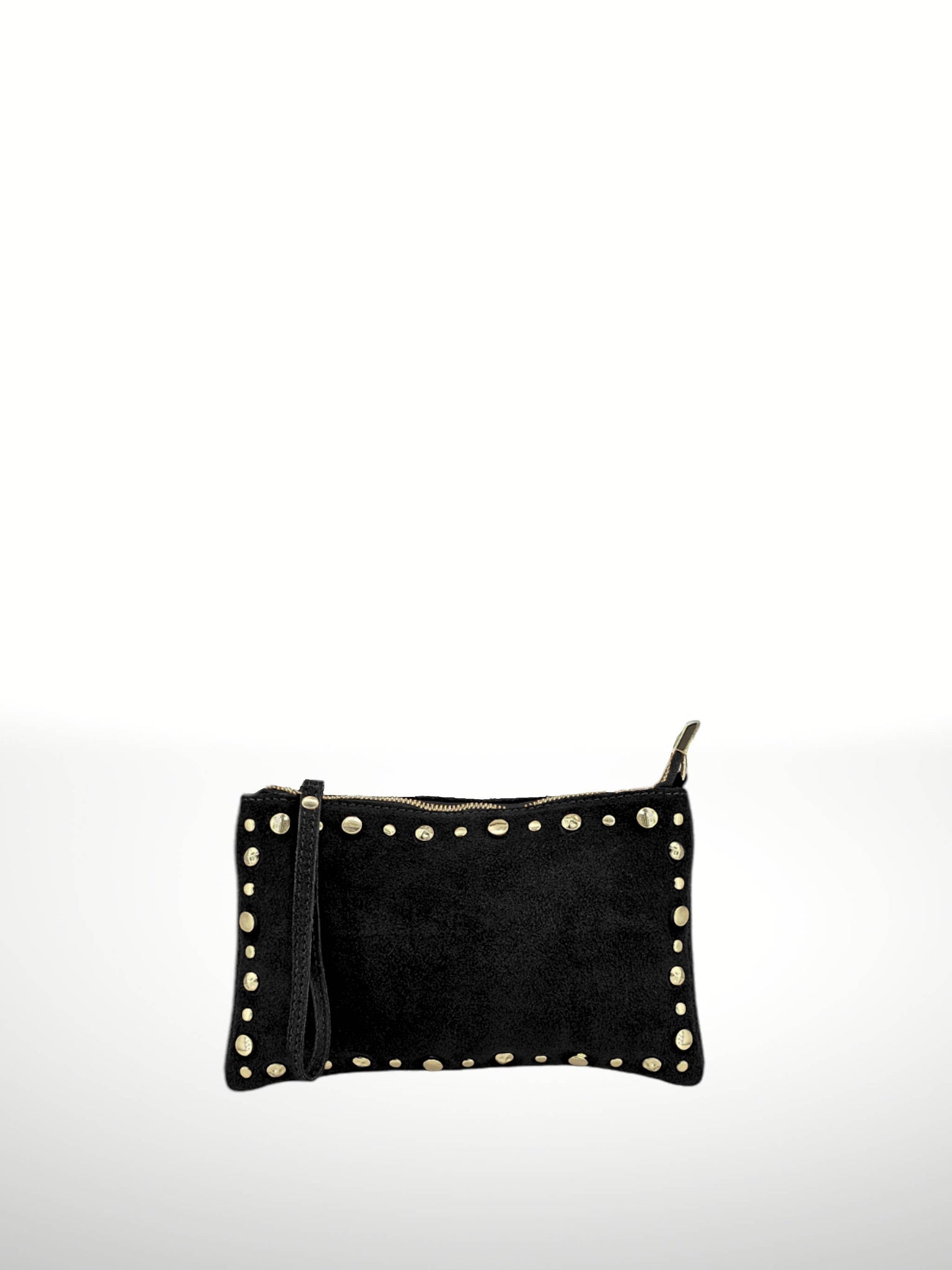 Uniles 250315 suede leather handbag: Black