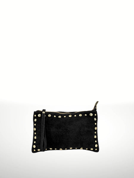Uniles 250315 suede leather handbag: Leather